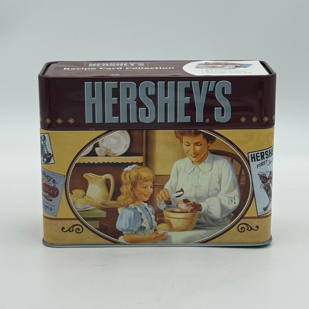 Hershey's Recipe Card Collection Vintage Style Tin 99 Recipes 5 Dividers 2011